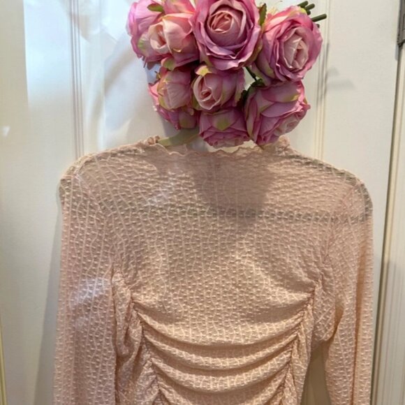 Peach Clothing XL Sheer Fitted Juniors Top - Picture 2 of 8